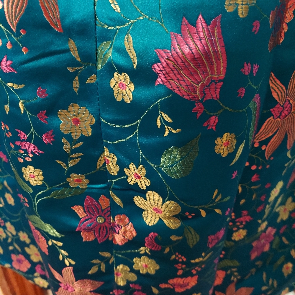Nwt Satin Jacquard Mini Dress - Large - Picture 5 of 6